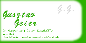 gusztav geier business card